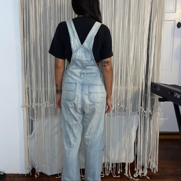 Carmar Ripped Boyfriend Jean Overalls - Picture 4 of 5
